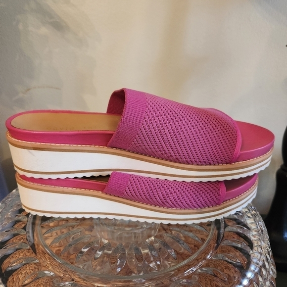David‎ Tate Aline Low Wedge Slide - Size 9 Barbie Pink, Comfortable💖 - Picture 5 of 8